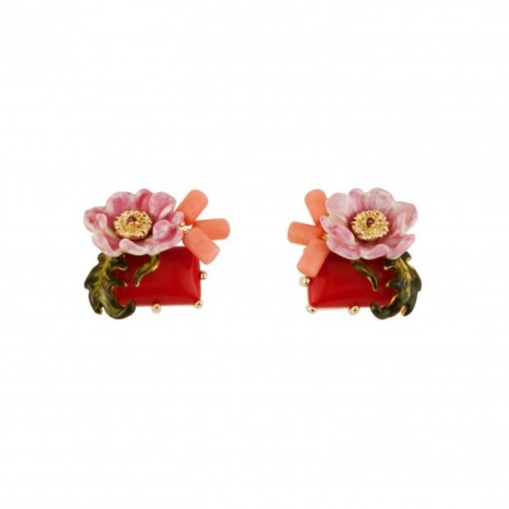 Les Nereides Eclatante Discrétion Primrose,  Stone Stud Earrings